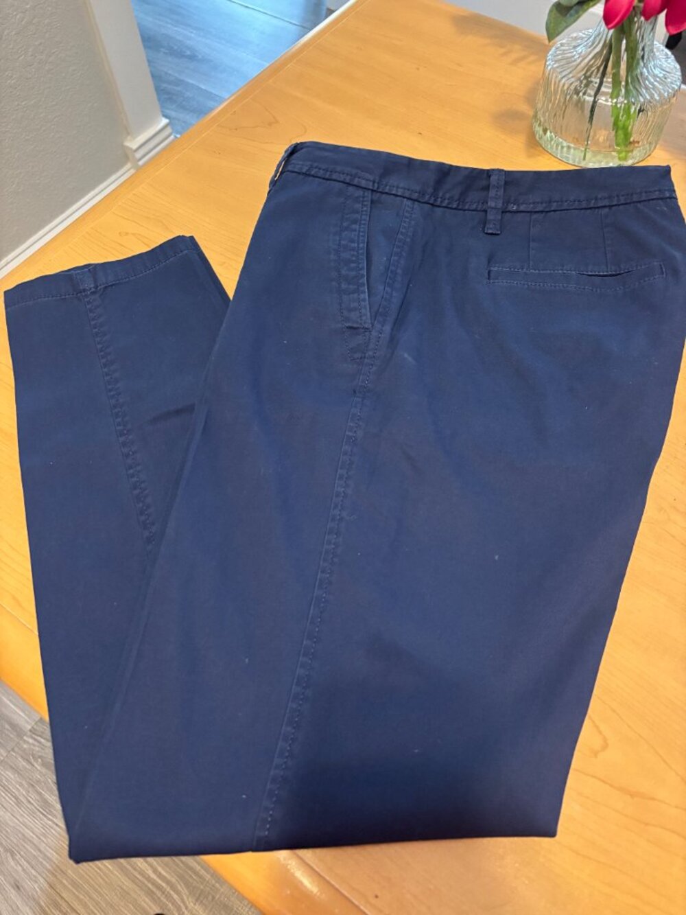 Talbots - Girlfriend Chino Navy Blue Stretch Cotton Pants Women's Size 4